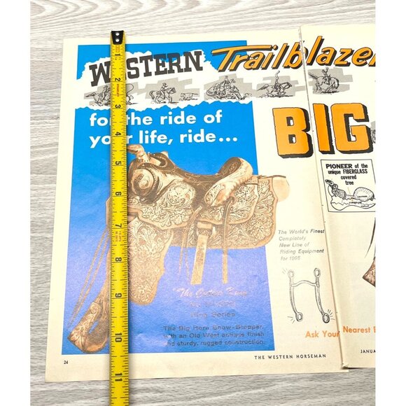 Chattanooga Saddlery Vintage Print Ad 1960s Big Horn Saddles Western Horse - Picture 3 of 7